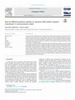 Research paper thumbnail of How do different payment schemes to operators affect public transport concessions? A microeconomic model