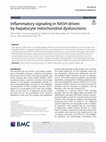 Research paper thumbnail of Inflammatory signaling in NASH driven by hepatocyte mitochondrial dysfunctions