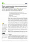 Research paper thumbnail of Potential Properties of Natural Nutraceuticals and Antioxidants in Eye Protection