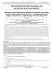 Research paper thumbnail of Motivation and Its Impact on the Academic Performance of University Students in Bangladesh: Special Reference to Bangabandhu Sheikh