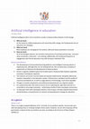 Research paper thumbnail of Artificial Intelligence in Education