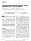 Research paper thumbnail of Massive Gastrointestinal Bleeding Complicating Portal Vein Cross-Clamping During Liver Transplantation