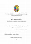 Research paper thumbnail of Diseño de un modelo de gestión por procesos para el mejoramiento del servicio de distribución de energía eléctrica en la Empresa Eléctrica Regional Centro Sur, año 2013