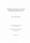 Research paper thumbnail of Meltwater temperature in streams draining Alpine glaciers