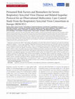 Research paper thumbnail of Presumed Risk Factors and Biomarkers for Severe Respiratory Syncytial Virus Disease and Related Sequelae: Protocol for an Observational Multicenter, Case-Control Study From the Respiratory Syncytial Virus Consortium in Europe (RESCEU)