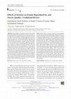 Research paper thumbnail of Effects of Sirtuins on Female Reproductivity and Oocyte Quality: Traditional Review