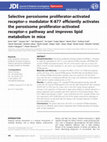 Research paper thumbnail of Selective peroxisome proliferator-activated receptor-α modulator K-877 efficiently activates the peroxisome proliferator-activated receptor-α pathway and improves lipid metabolism in mice