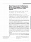 Research paper thumbnail of Development of a Screening Score for Undiagnosed Diabetes and Its Application in Estimating Absolute Risk of Future Type 2 Diabetes in Japan: Toranomon Hospital Health Management Center Study 10 (TOPICS 10)