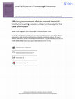 Research paper thumbnail of Efficiency assessment of state-owned financial institutions using data envelopment analysis: the case of Vietnam