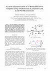 Research paper thumbnail of Accurate Characterization of S-Band HBT Power Amplifier using simultaneously S parameters and Load-Pull Measurements