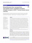 Research paper thumbnail of Biosynthesized silver nanoparticles and miR34a mimics mediated activation of death receptor in MCF-7 human breast cancer cell lines