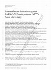 Research paper thumbnail of Amentoflavone derivatives against SARS-CoV-2 main protease (MPRO): An in silico study