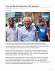 Research paper thumbnail of Its a pity Bernie Sanders isnt the president