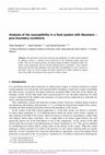 Research paper thumbnail of Analysis of the susceptibility in a fluid system with Neumann – plus boundary conditions