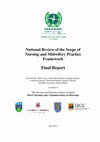 Research paper thumbnail of National review of the scope of nursing and midwifery practice framework: final report