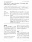 Research paper thumbnail of Carrier frequency of SMA by quantitative analysis of the SMN1 deletion in the Iranian population