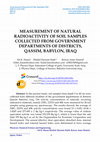 Research paper thumbnail of Measurement of Natural Radioactivity of Soil Samples Collected from Government Departments of Districts Qassim, Babylon, Iraq