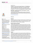 Research paper thumbnail of Patterns and associated factors of diabetes self-management: Results of a latent class analysis in a German population-based study