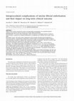 Research paper thumbnail of Intraprocedural complications of uterine fibroid embolisation and their impact on long-term clinical outcome