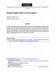 Research paper thumbnail of Nutrition program effect on soccer players