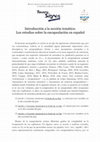 Research paper thumbnail of Introducción a la sección temática:   Los estudios sobre la encapsulación en español