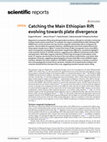 Research paper thumbnail of Catching the Main Ethiopian Rift evolving towards plate divergence