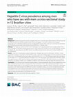 Research paper thumbnail of Hepatitis C virus prevalence among men who have sex with men: a cross-sectional study in 12 Brazilian cities