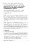 Research paper thumbnail of Modelos de elementos discretos na análise à rotura de fundações de barragens de betão – um modelo constitutivo de descontinuidade com enfraquecimento