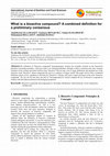 Research paper thumbnail of What is a Bioactive Compound? A Combined Definition for a Preliminary Consensus