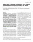 Research paper thumbnail of SNP2TFBS – a database of regulatory SNPs affecting predicted transcription factor binding site affinity