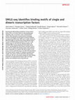 Research paper thumbnail of SMiLE-seq identifies binding motifs of single and dimeric transcription factors