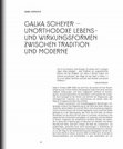 Research paper thumbnail of Galka Scheyer: Unorthodoxe Lebens- und Wirkungsformen zwischen Tradition und Moderne