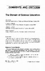 Research paper thumbnail of The domain of science education