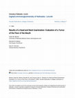 Research paper thumbnail of Results of a head and neck examination. Evaluation of a tumor of the floor of the mouth