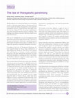 Research paper thumbnail of The law of therapeutic parsimony