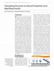 Research paper thumbnail of Translating structure to clinical properties of an ideal basal insulin