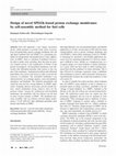 Research paper thumbnail of Design of novel SPEEK-based proton exchange membranes by self-assembly method for fuel cells