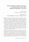 Research paper thumbnail of Stanley Milgram's Obedience Studies: A Critical Review of the Most Influential Explanatory Accounts