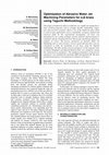 Research paper thumbnail of Optimization of abrasive water jet machining parameters for α-β brass using Taguchi methodology