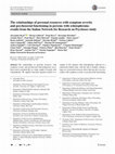 Research paper thumbnail of The relationships of personal resources with symptom severity and psychosocial functioning in persons with schizophrenia: results from the Italian Network for Research on Psychoses study