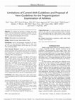 Research paper thumbnail of Limitations of Current AHA Guidelines and Proposal of New Guidelines for the Preparticipation Examination of Athletes