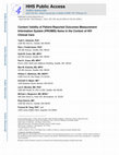 Research paper thumbnail of Content validity of Patient-Reported Outcomes Measurement Information System (PROMIS) items in the context of HIV clinical care