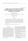 Research paper thumbnail of Trophic status of lake water evaluated using phytoplankton community structure - change after two decades