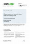 Research paper thumbnail of Corporate Governance in Central and Eastern Europe – An introductory review