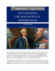 Research paper thumbnail of UN CASANOVA CHE NON FACEVA IL DONGIOVANNI