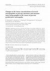 Research paper thumbnail of Changes in the tissue concentrations of several neuropeptides in porcine intestines and intestine-innervating ganglia in the course of porcine proliferative enteropathy