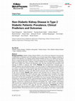 Research paper thumbnail of Non-Diabetic Kidney Disease in Type 2 Diabetic Patients: Prevalence, Clinical Predictors and Outcomes