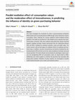 Research paper thumbnail of Parallel mediation effect of consumption values and the moderation effect of innovativeness, in predicting the influence of identity on green purchasing behavior