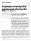 Research paper thumbnail of N-Formimidoylation/-iminoacetylation modification in aminoglycosides requires FAD-dependent and ligand-protein NOS bridge dual chemistry