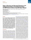 Research paper thumbnail of Roles of Structure and Structural Dynamics in the Antibody Recognition of the Allergen Proteins: An NMR Study on Blomia tropicalis Major Allergen